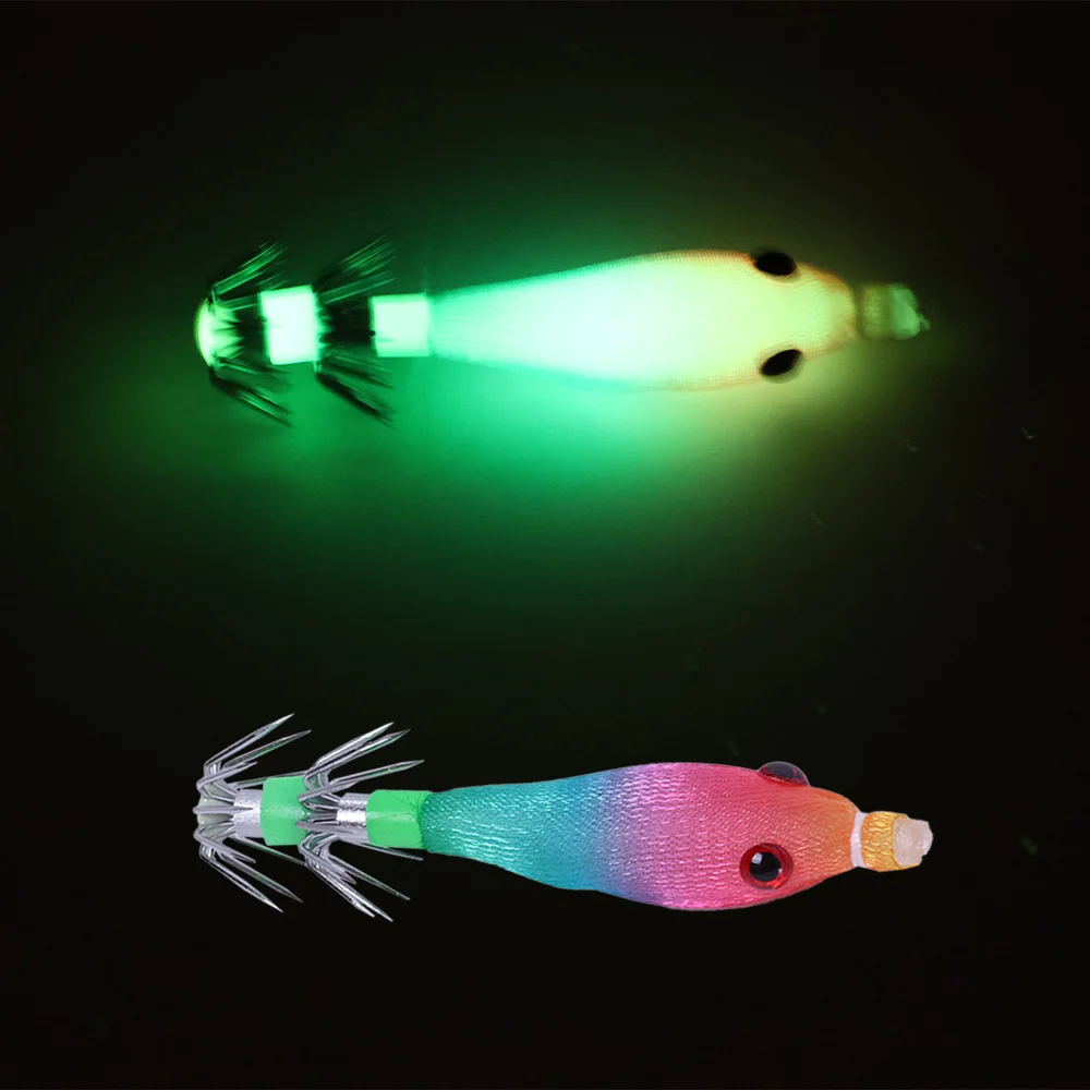 5 unids/pack de señuelos blandos de calamar, anzuelos de cebo Artificial de 3,1g y 60mm, anzuelos de pesca flotantes de goma sintética para lubina, cebo de calamar - imagen 5