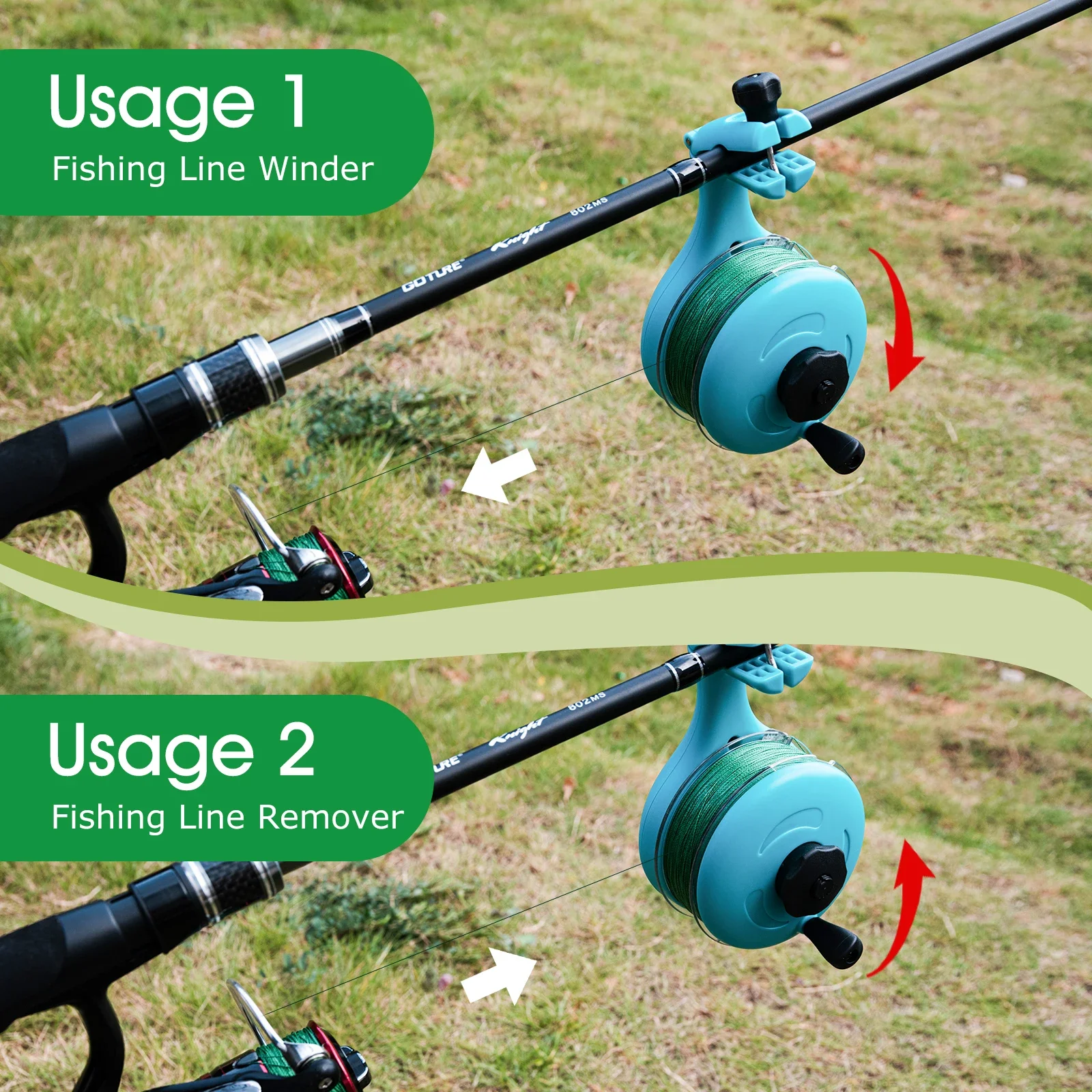 Goture Bobina de Hilo para Pesca – Carrete Giratorio Baitcasting - imagen 4