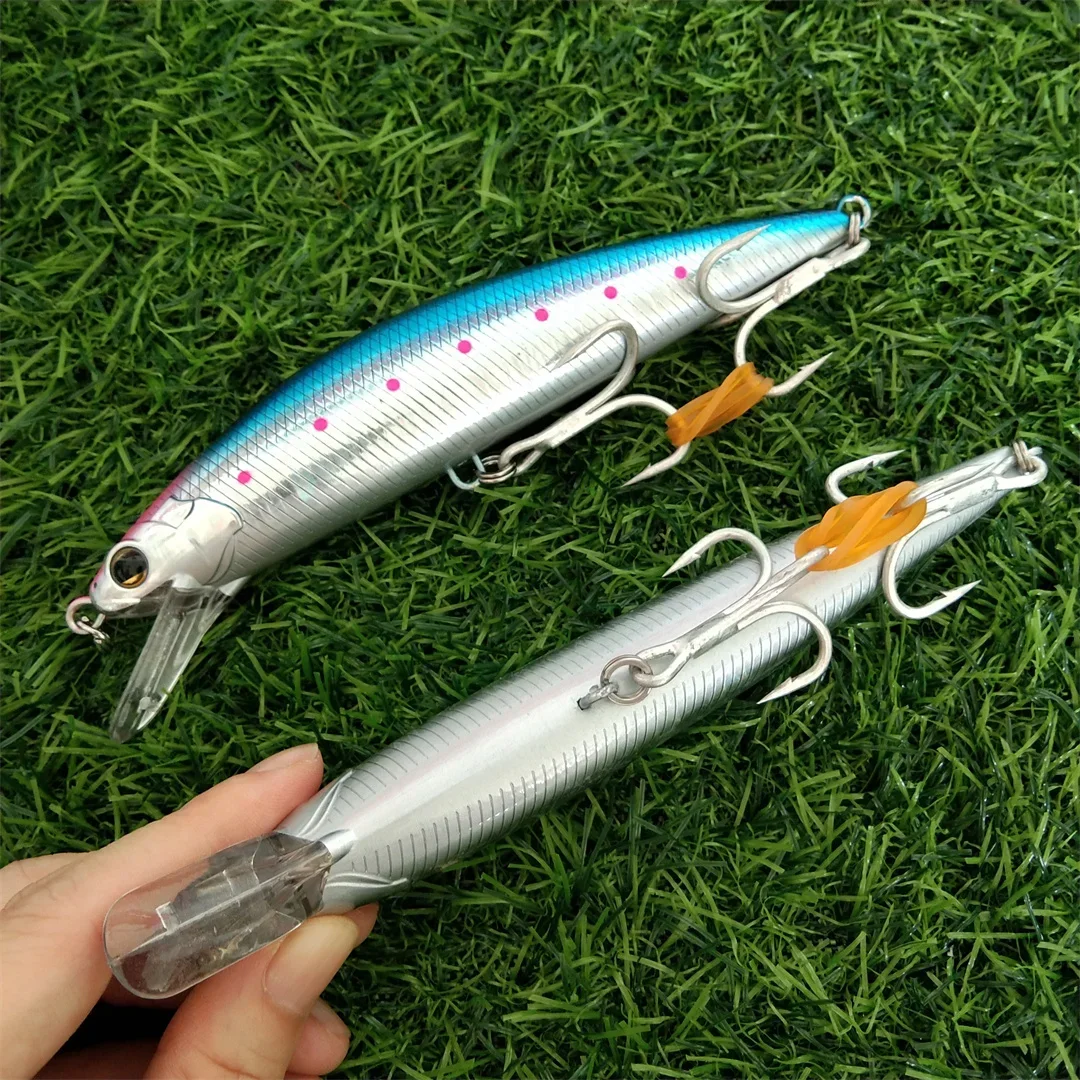 Señuelos de pesca de pececillo de hundimiento pesado, 14cm, 80g, cebos duros artificiales de lubina, Wobblers de mar de fundición larga, Swimbait, equipo Jerkbait - imagen 4
