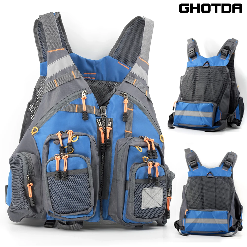 Ghotda-chaleco salvavidas para pesca profesional, traje de flotación portátil de mar, chaleco de bolsillo con señuelo de gran flotabilidad de verano - imagen 3