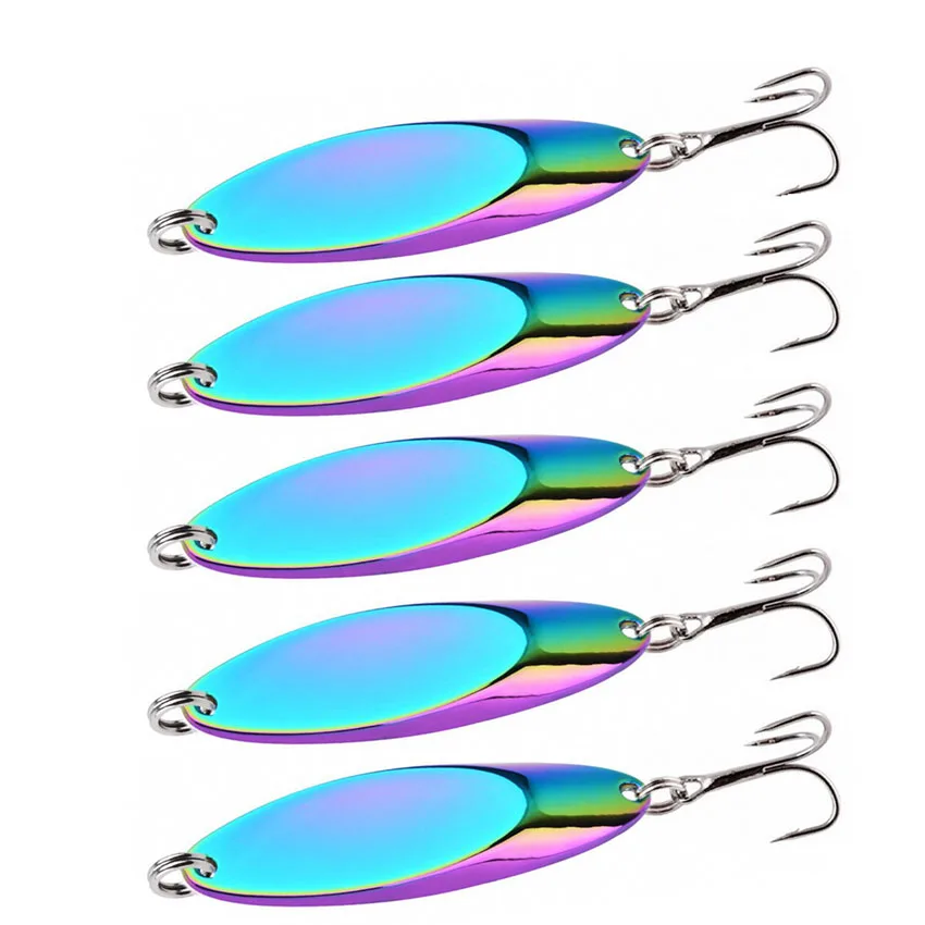 1 Uds. Señuelo tipo cuchara de Metal, cebos duros para trucha, señuelo de Pesca para peces, cebo giratorio, señuelos Swimbait, Pesca Wobblers, aparejos de Pesca de carpa - imagen 2