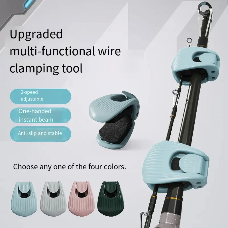 Soporte para caña de pescar, Clip fijador portátil para caña de pescar, abrazadera para regalar, soporte para caña de pescar para playa, herramientas de pesca, diseño compacto, 2 uds. - imagen 3