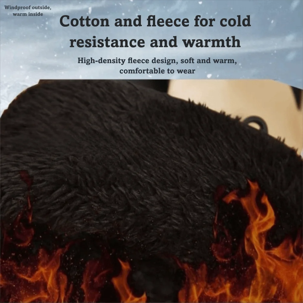 1 par de guantes de esquí de invierno impermeables Unisex pantalla táctil guantes gruesos de snowboard guantes térmicos cálidos para nieve deportes de invierno - imagen 5