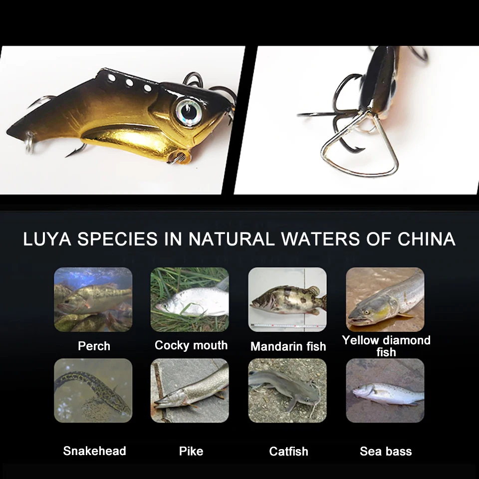 WALK FISH 1 Uds Metal VIB 45mm 9,5g señuelo de Pesca cuchara vibratoria cebos duros Crankbait Wobbler Swimbait cigarra VIB señuelo Pesca - imagen 3