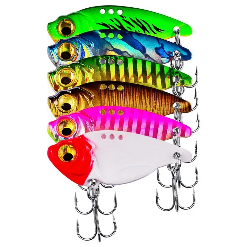 Señuelos de pesca Minnow con anzuelo triple, cebo de Metal, señuelo duro que se hunde, cuchara de aparejos de pesca de carpa Wobblers para Lucio, 10g - imagen 5