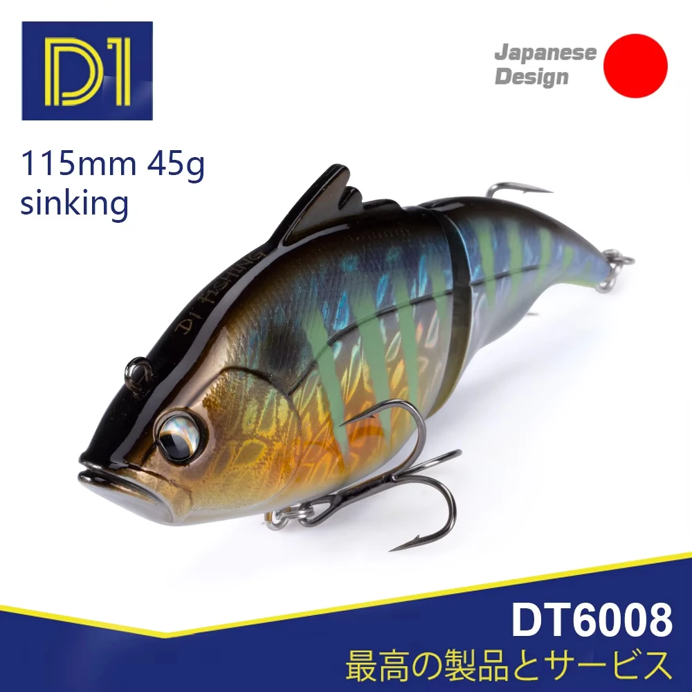 D1 Swimbait Joint sin labios para lucio, wobblers duros artificiales - imagen 3