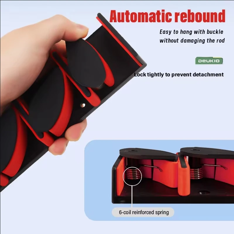 Soporte para caña de pescar DEUKIO montado en la pared, accesorios de pesca para almacenar 6 cañas, 2 métodos de montaje, soporte para aparejos de pesca de Boutique - imagen 2