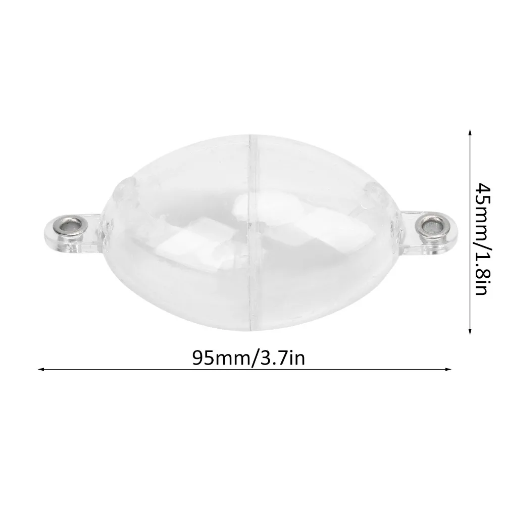Flotadores de burbujas ovalados blancos 95x45mm