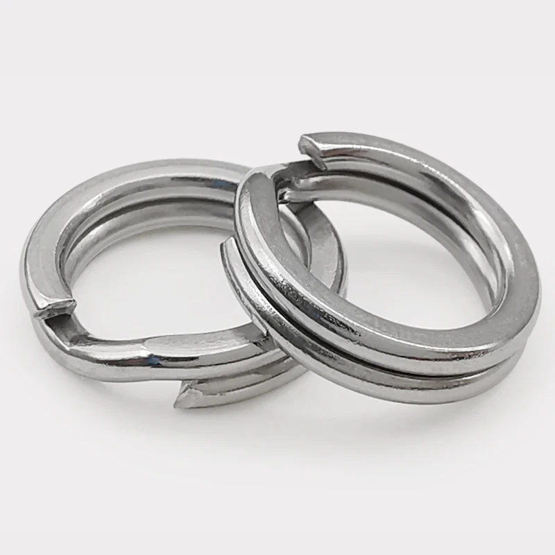 LUREHOLIC-anillos divididos forjados para pesca, acero inoxidable 304, alta calidad, 80% reforzado, doble círculo, 20 piezas por bolsa - imagen 2