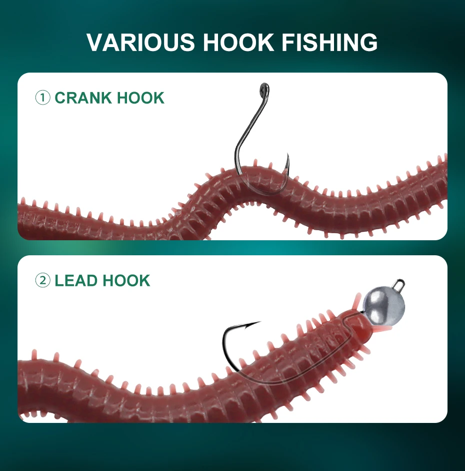 KESFISHING-gusano de arena Artificial de 3 ", 20 piezas, cebos de silicona suave para todos los peces, aparejos, señuelo de Pesca - imagen 3