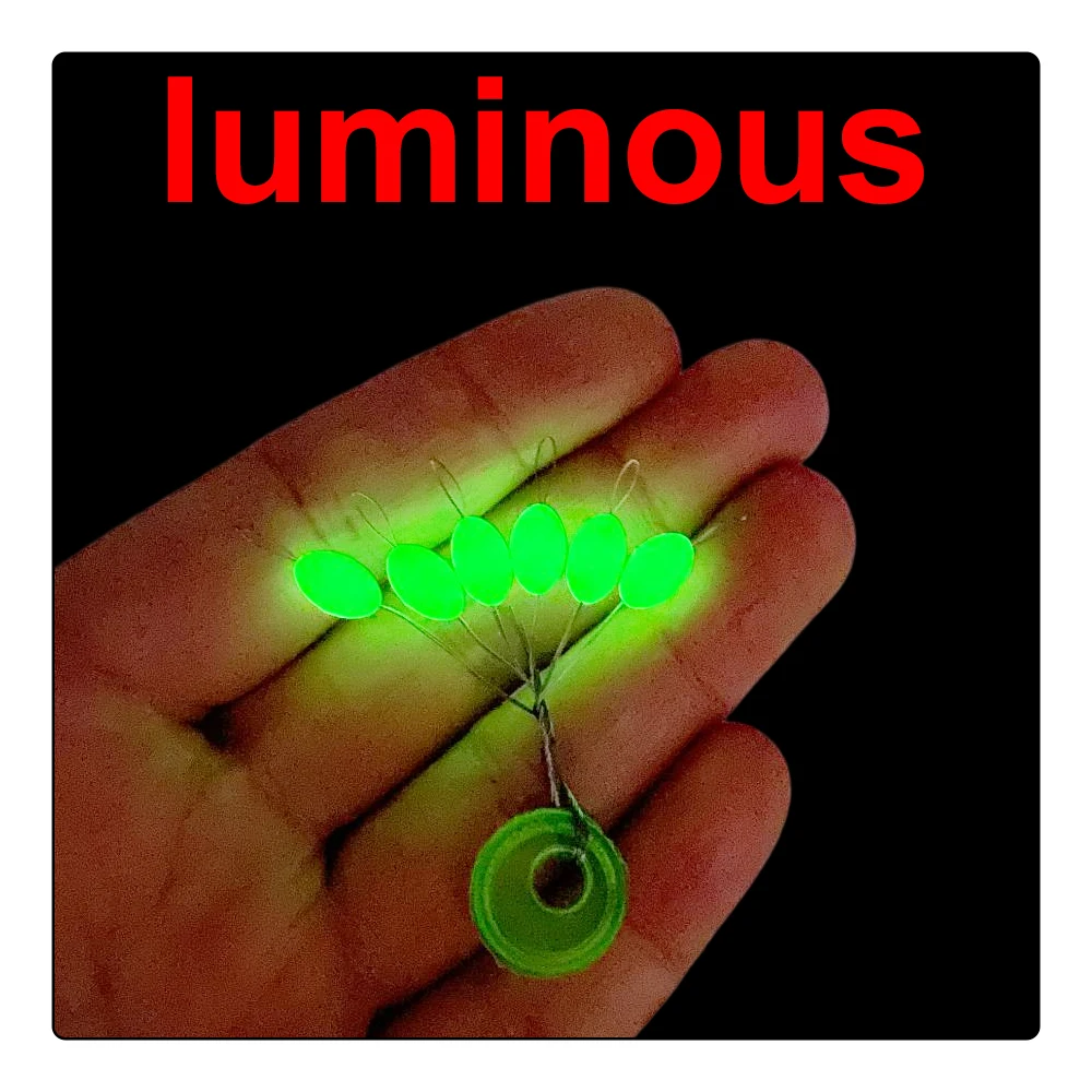 10 Uds. De frijol espacial luminoso, bloque coloso, gel de sílice, tipo oliva, accesorios de aparejos de pesca, fijador de herramientas - imagen 5