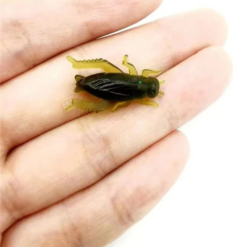 30 unids/lote Artificial Cricket insecto pesca cebo suave saltamontes ligero realista Wobblers silicona señuelo Peche Accesorios - imagen 3