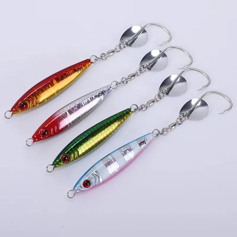 30g 40g 60g 80g brillo luminoso metal lubina caballa amarillo croaker snapper señuelo de pesca cebo de pesca fundido jigging señuelo barco