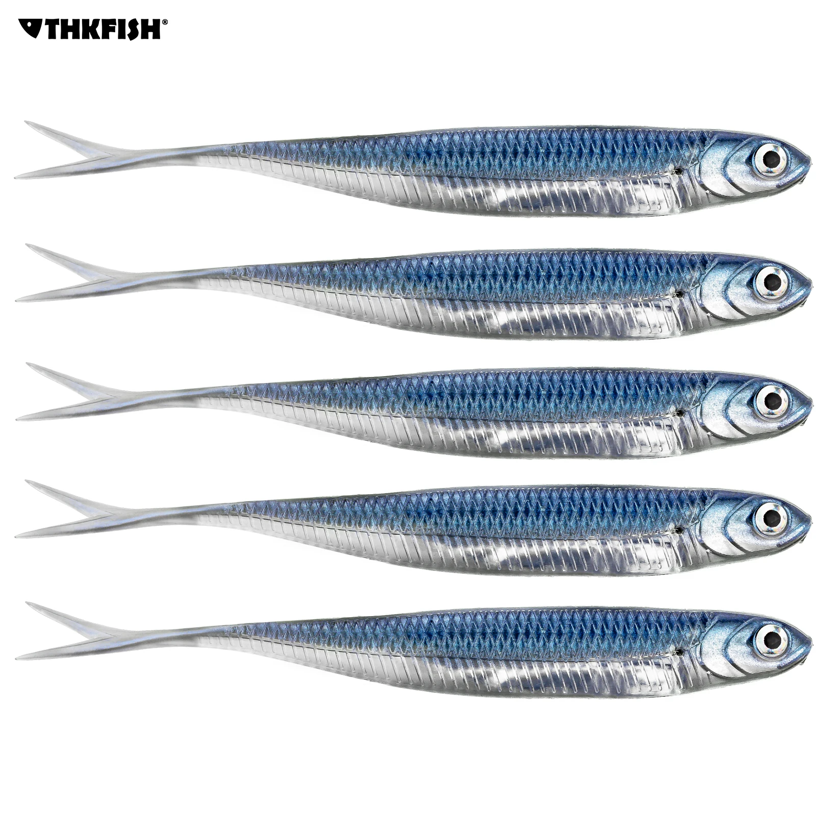 Swimbait blando THKFISH para lubina – Acción viva