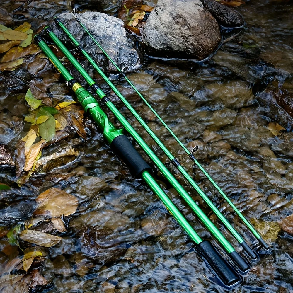 Caña de pescar BAKAWA, caña de pescar de 2,1 M, 4 secciones, accesorios de Pesca portátiles de viaje, artículos, cañas de Pesca de carpa, aparejos de Pesca