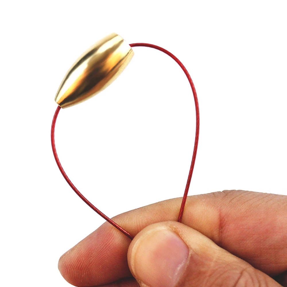 Pesas de pesas de cobre para pesca al aire libre, superficie lisa duradera, reduce la resistencia, 5 tamaños para aparejos de pesca de aguas profundas, 21 unids/lote por caja - imagen 5