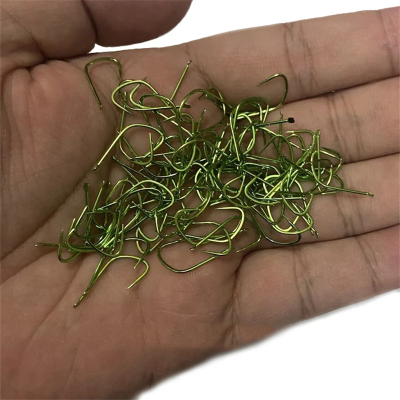 Anzuelos Sin Púas Vástago Largo para Carpa – Acero Carbono - imagen 3