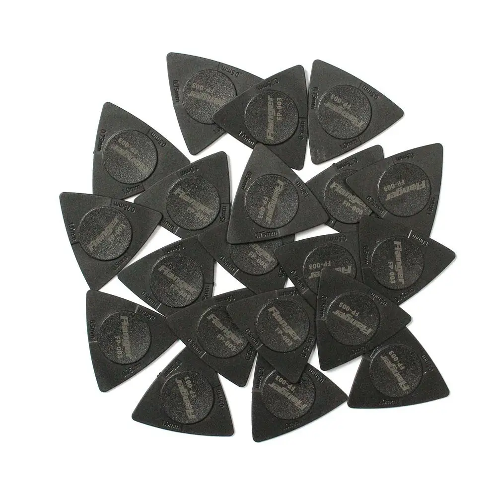 Púas triangulares de 3 grosores para guitarra eléctrica, accesorios de púas de estilo antideslizante, golpeador reutilizable para bajo de Jazz - imagen 2