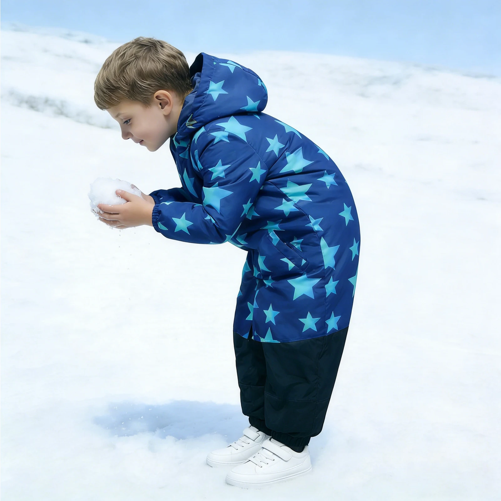 Mono de nieve infantil impermeable y cortavientos para esquí - imagen 4