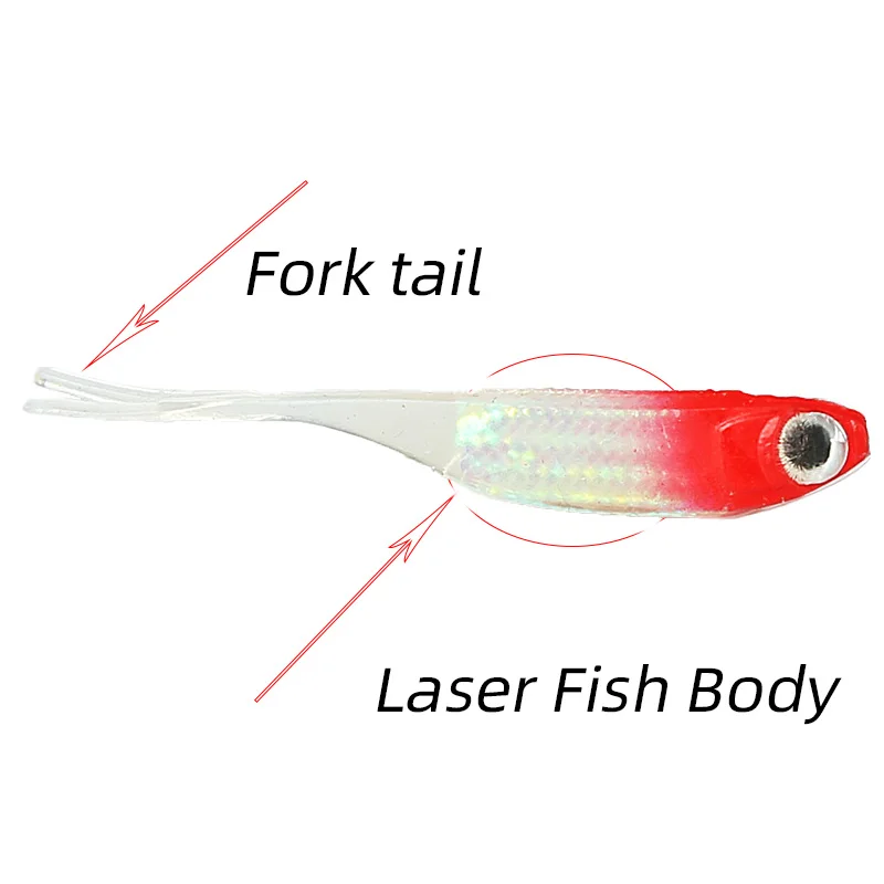 ARDEA señuelos de gusano blando, cebo Artificial Wobblers Swimbaits Bass Pike, aparejos de pesca, 42mm, 48mm, 50mm, 24 piezas - imagen 2