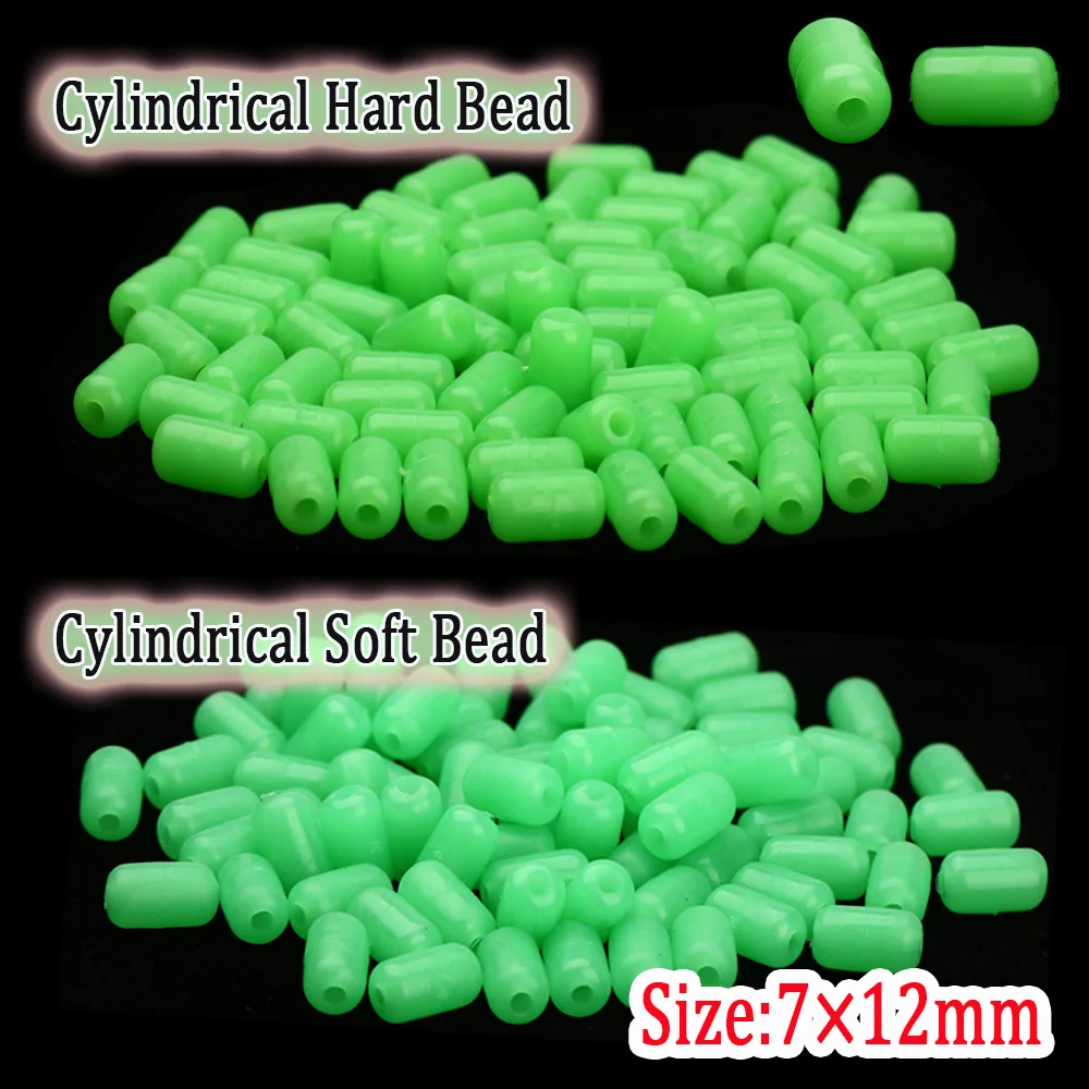 Cuentas blandas/duras de 1000/3000 piezas, brillo ovalado/cilíndrico, tope de pesca, Sabiki Rigs, aparejos de Terminal de señuelo de pesca en el mar - imagen 4