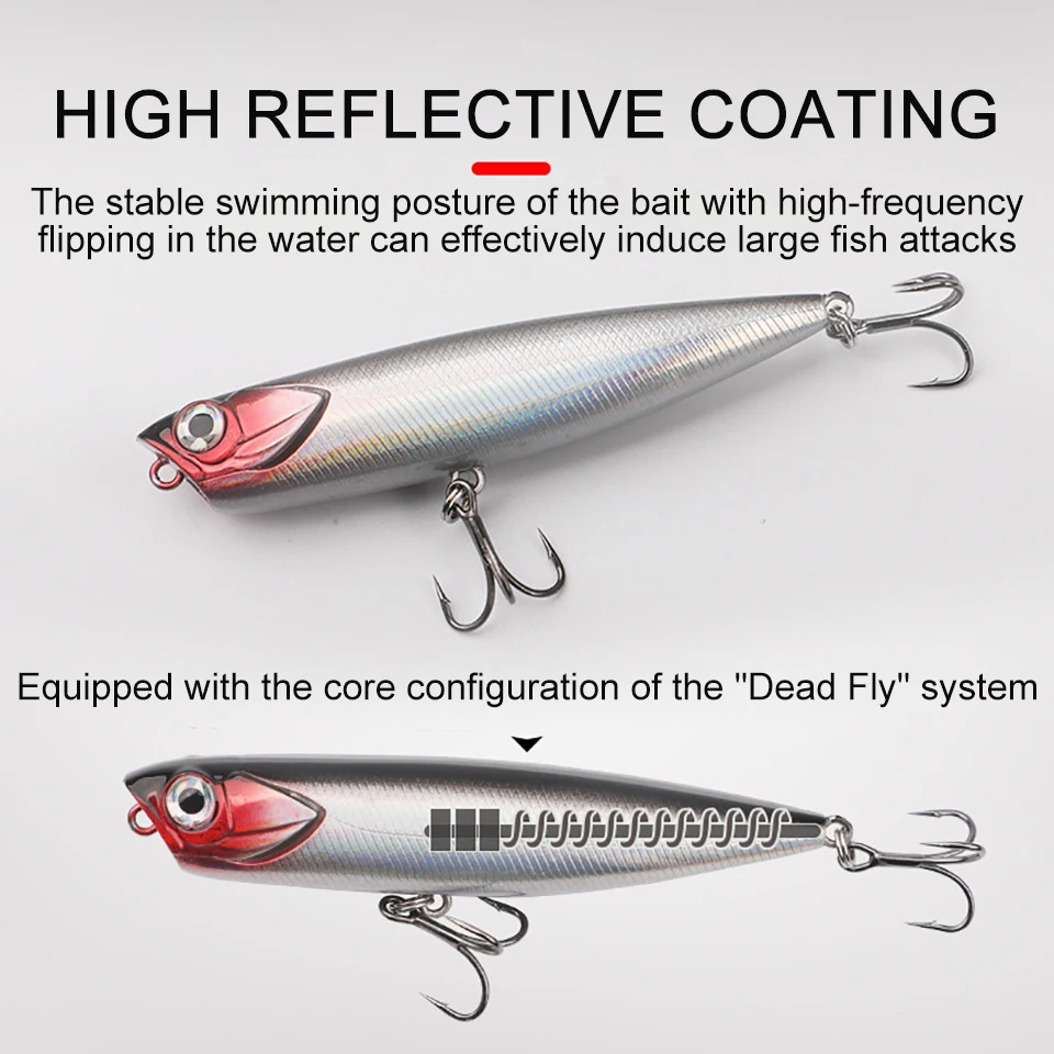 WALK FISH-señuelo de lápiz Topwater, cebo de 5,5g y 10g, flotante, Whopper Plopper, aparejos de Pesca, 1 piezas, nuevo - imagen 5