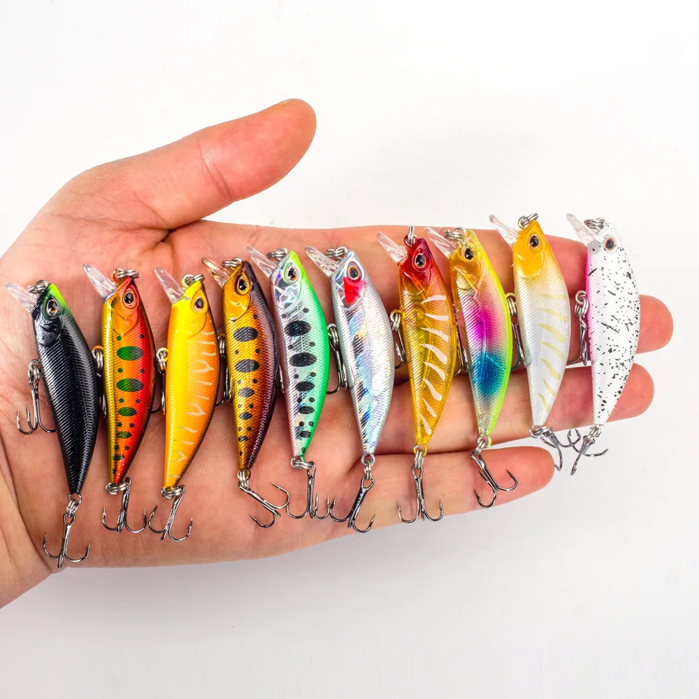 5,5 cm 5g hundimiento Minnow Wobbler Señuelos de Pesca Jerkbait cebo perca Pesca Mini Wobblers Señuelos de Pesca cebo Artificial duro profundo