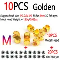 10pcs Golden M
