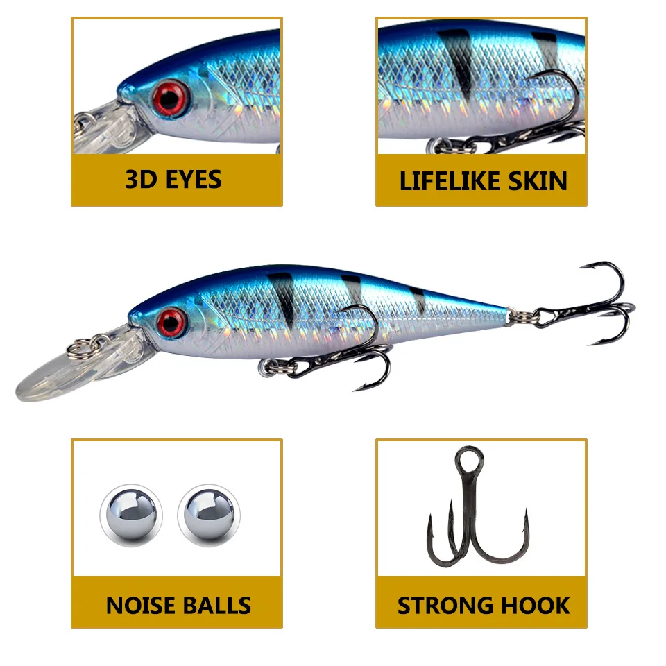 Minnow flotante para lucio – wobbler de acción realista - imagen 4