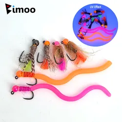 Ninfa para Trucha sin púas – Oreja de liebre y Squirmy Euro wet fly
