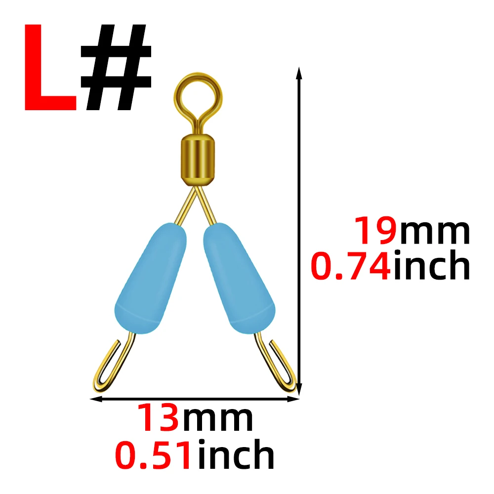 50 Uds. Abrazadera de Cable de rama divisor de gancho rápido figura 8 conector de anillo accesorios de equipo de pesca antibobinado - imagen 4