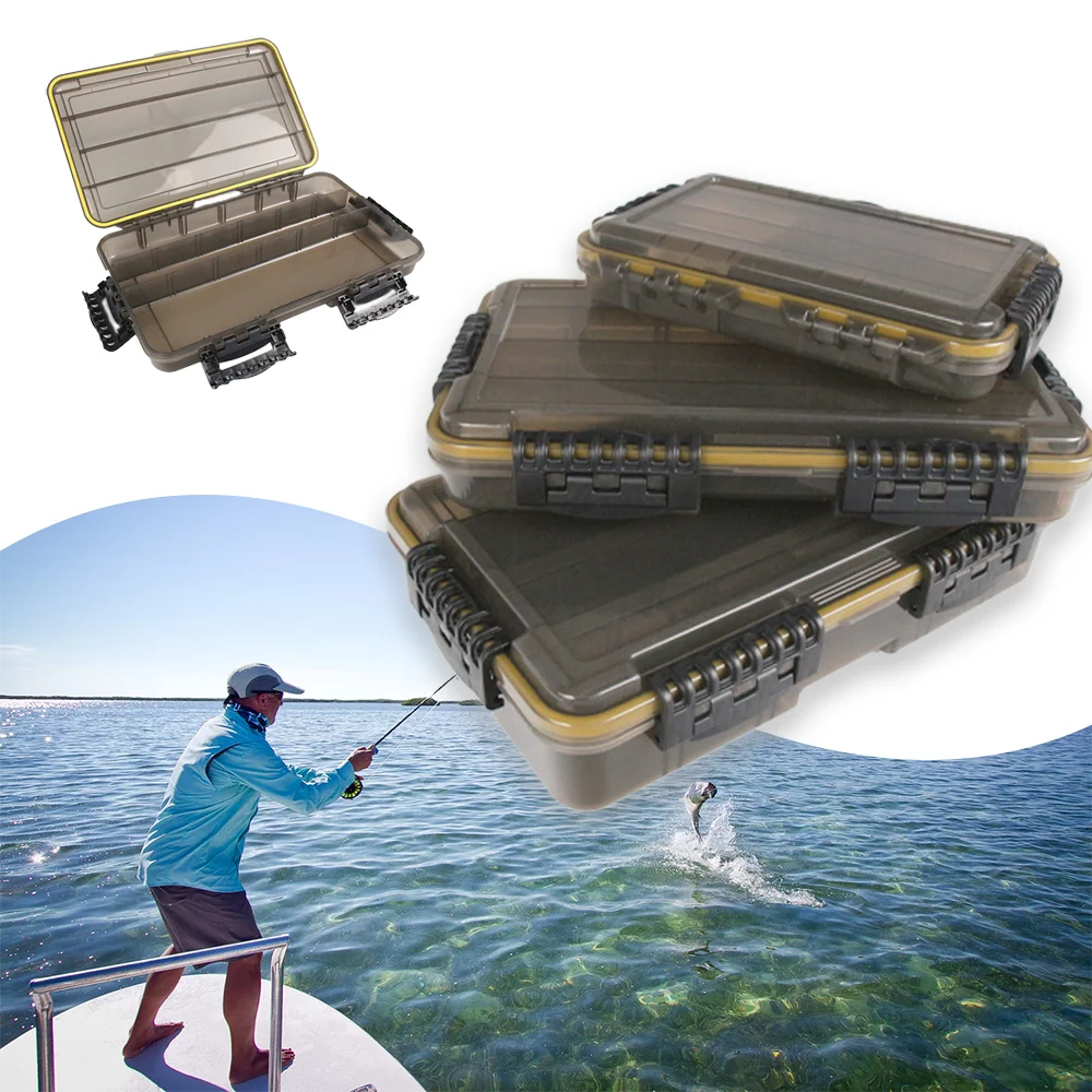 Vista completa de la caja de pesca flotante JSFUN