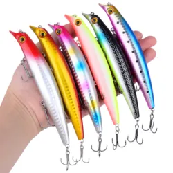 Señuelo flotante de pesca Popper, Jerkbait de superficie, cebo duro Artificial para Lucio, carpa, aparejos de pesca, 1 ud.