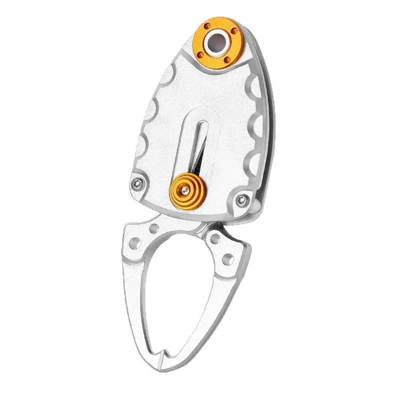 DNDYUJU-empuñadura de pesca con cerradura portátil para exteriores, Clip de labio de pescado, pinza plegable, peso ultraligero con cuerda de retención, aparejos de pesca - imagen 5
