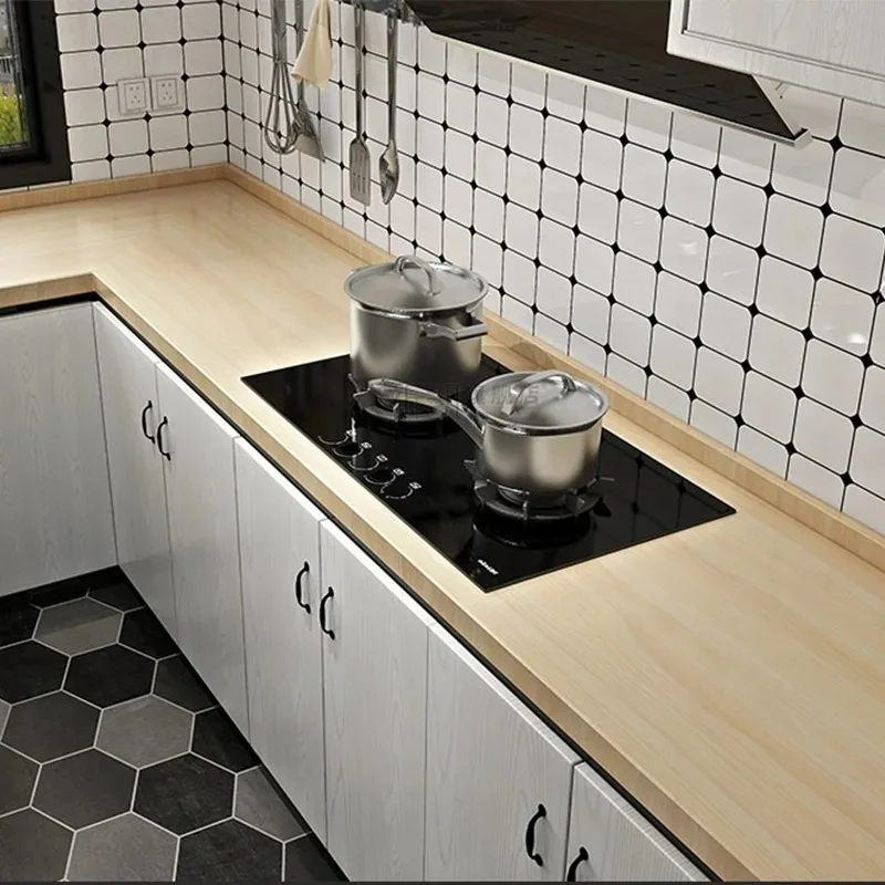 Papel tapiz de estilo moderno con grano de madera, 40cm, impermeable, a prueba de humedad, a prueba de moho, puertas de armario, cocina y sala de estar - imagen 5