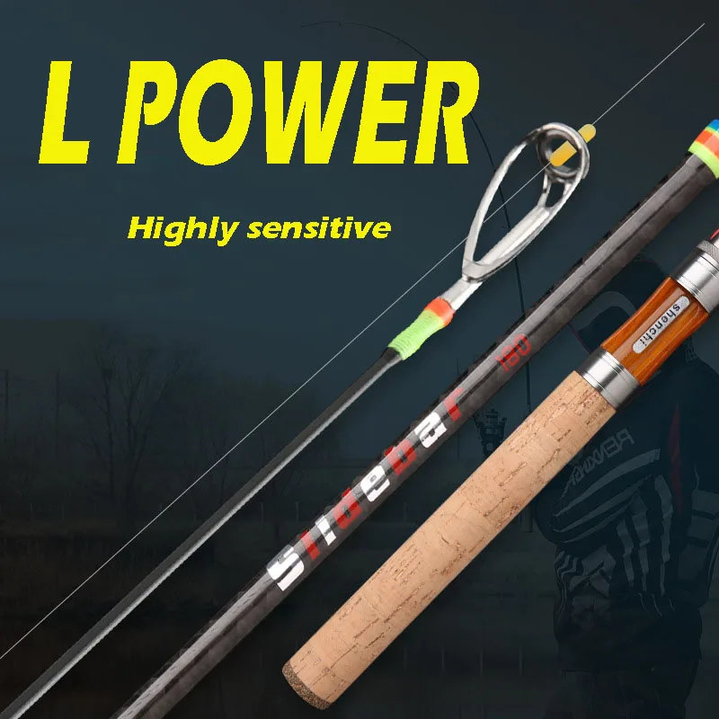 Caña de pescar de carbono para trucha, caña de pescar giratoria antienredos, 1,68/1,8 m - imagen 5