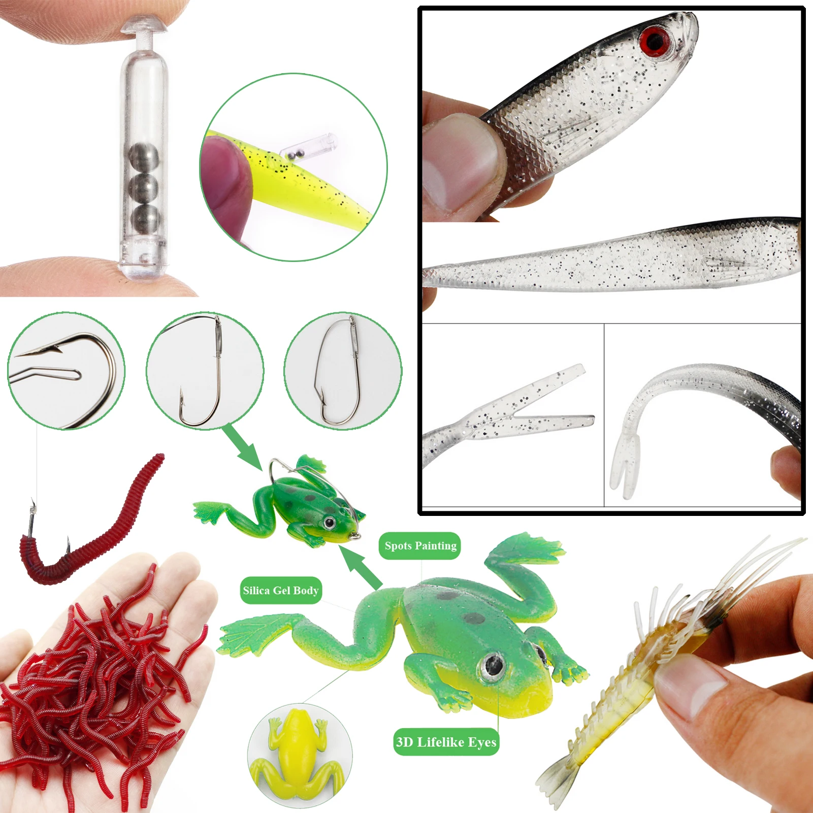 Kit de señuelos y accesorios FREE FISHER – Para pesca - imagen 5