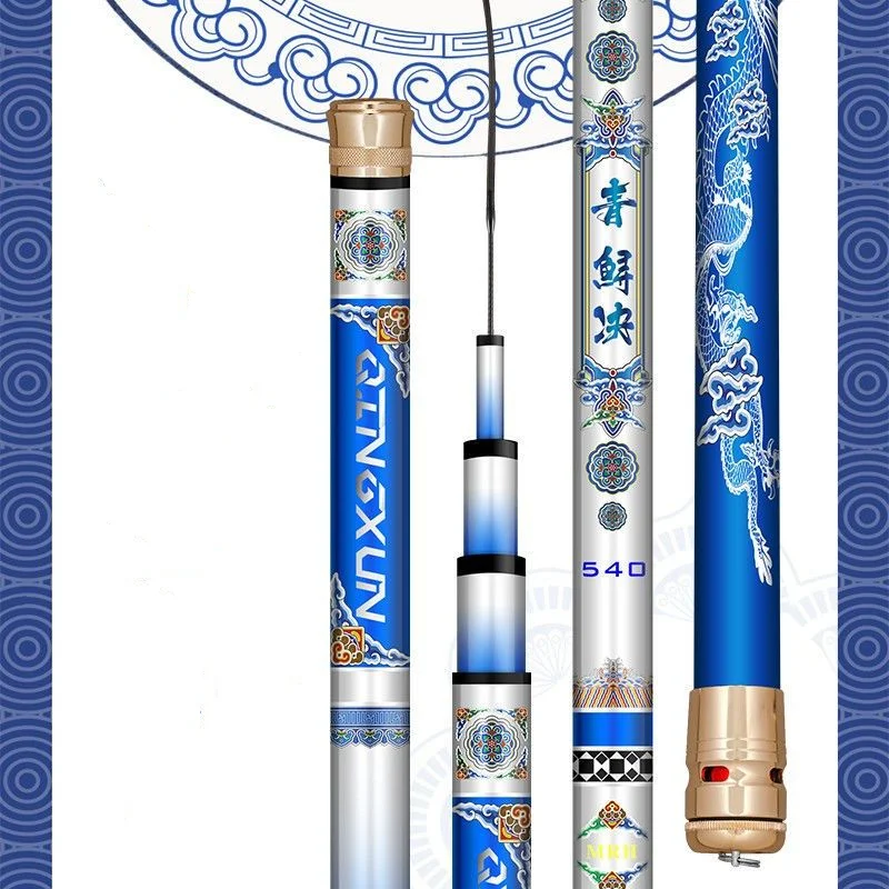 Palo de mano ultraligero de 3,6-9m, caña de pescar superdura de 20H, caña de pescar de alto carbono, caña de pescar grande - imagen 2