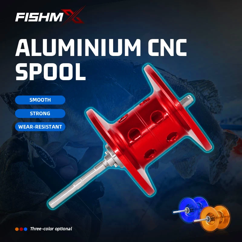 Carrete de Pesca Fishmx, arrastre máximo de 10kg, carrete de Baitcasting con carrete de aluminio para señuelo, Pesca de agua dulce, izquierda y derecha - imagen 2