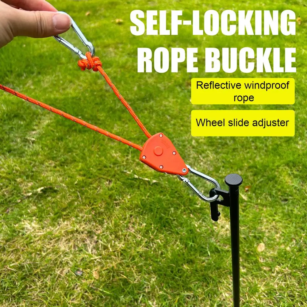 Tensores cuerda rodillo para camping – Guyline ajustable exterior - imagen 4