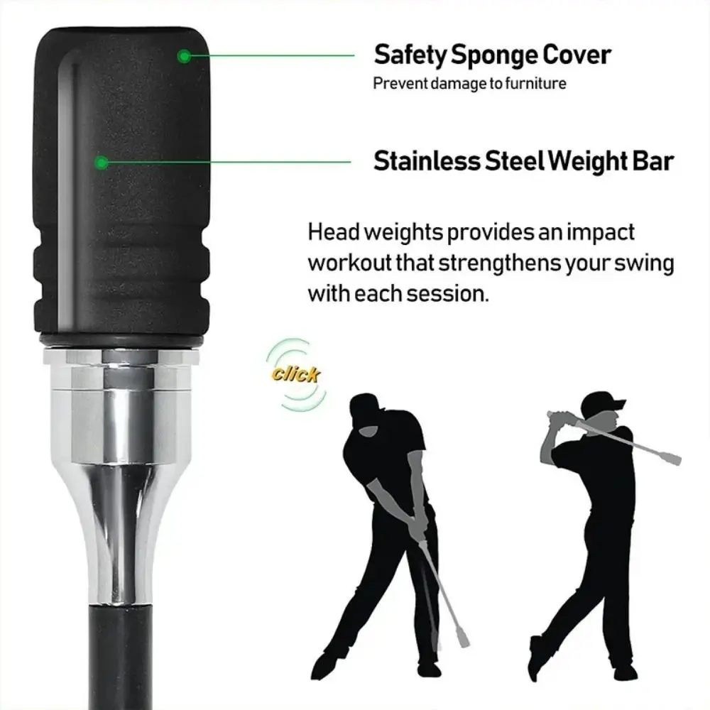 Entrenador de Swing de Golf con sonido de clic rítmico, eje de Golf ligero, entrenador de Putter largo, ergonómico, multifuncional - imagen 5