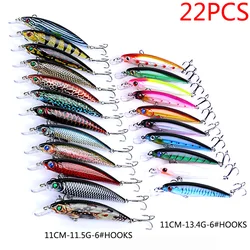 Kit Jerkbait Minnow Crankbait – Señuelos duros para lucio y carpa
