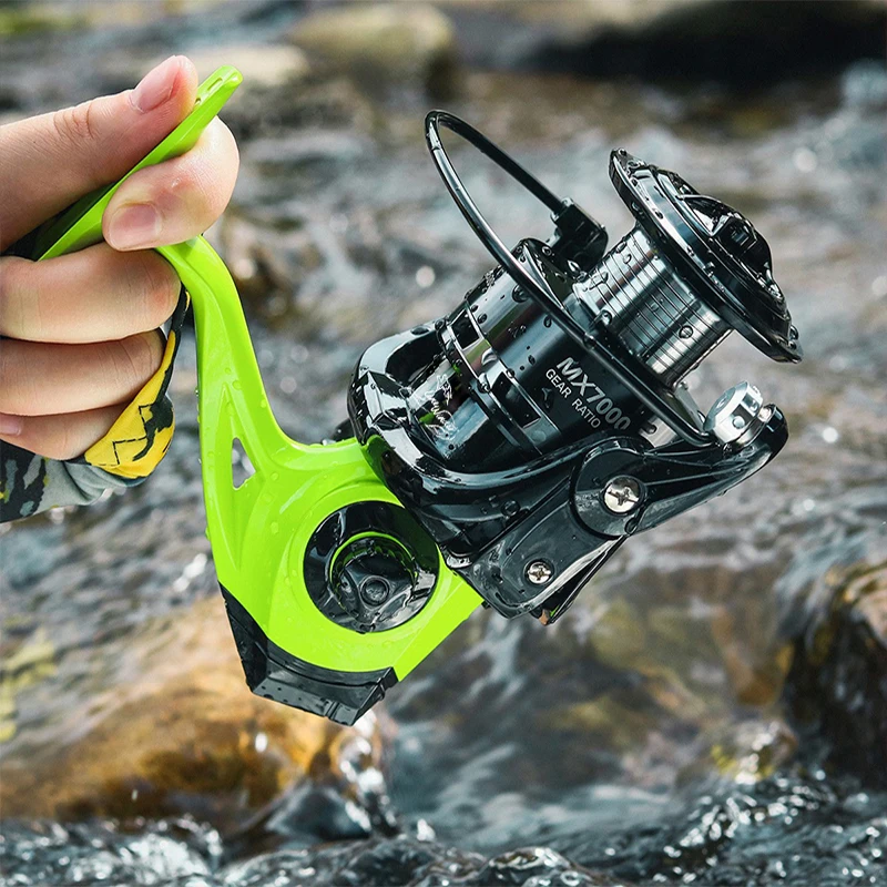 Carrete de pesca LINE WINDER adecuado para pesca en agua de mar y en invierno, lanzamiento largo 5,2: 1 relación de engranaje rueda giratoria de 14KG - imagen 2