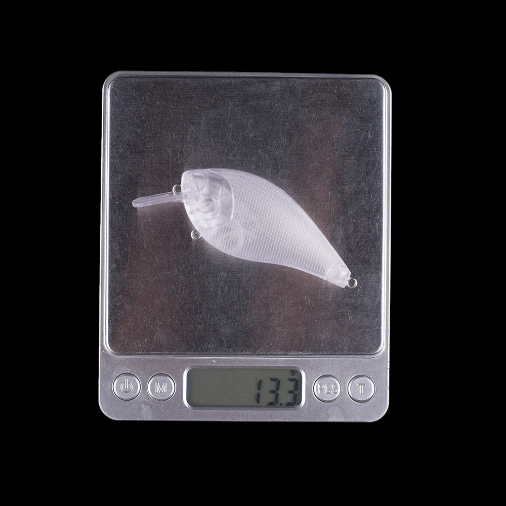 Hanlin-cebos de plástico duro Crankbait Wobblers sin pintar, aparejos de pesca flotantes, 10/20 piezas, 8cm, 13g - imagen 3