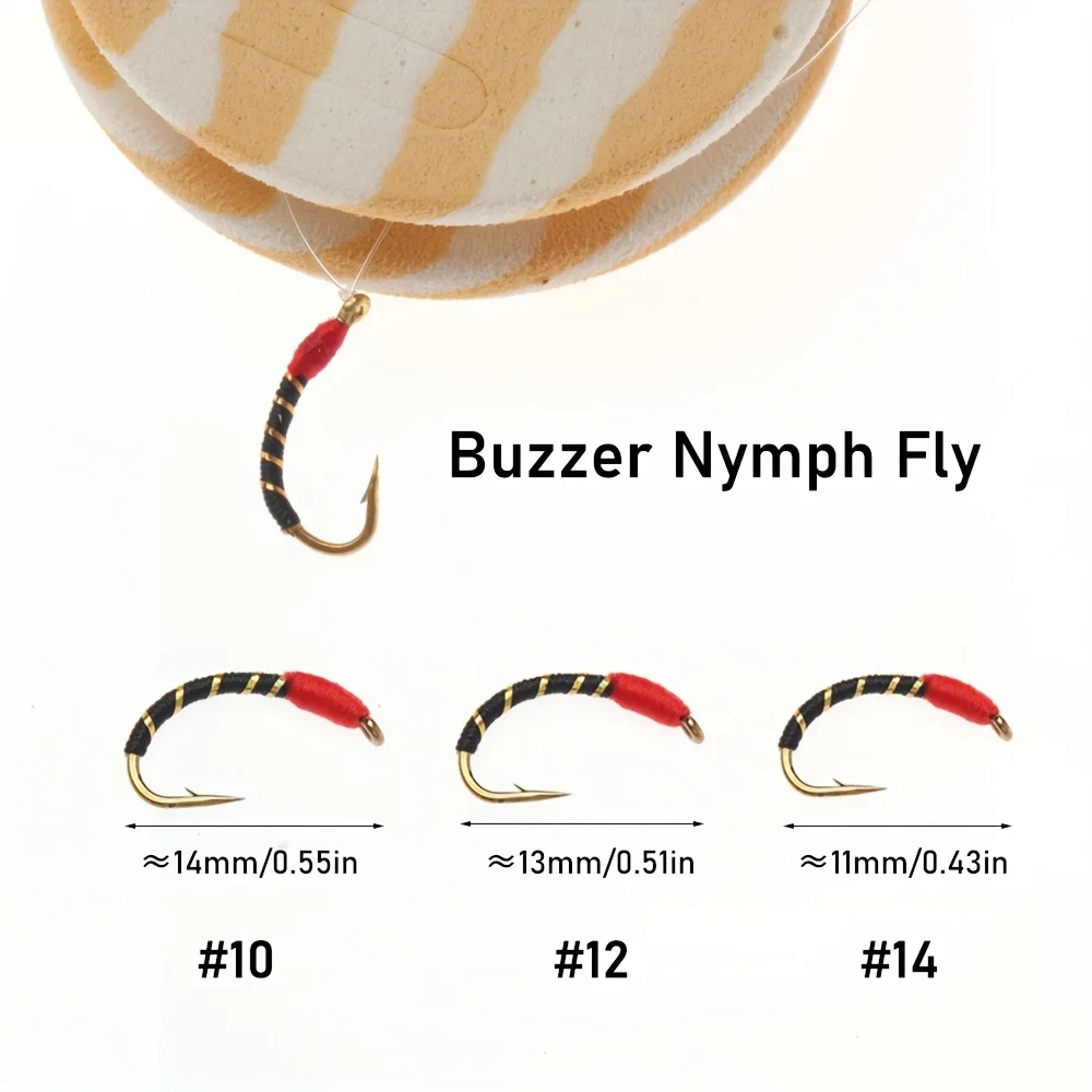 [2 paquetes] 4 Braches Sabiki Nymph Rig Bait Fish Catch Rigs con plomo y tablero de espuma EVA # 10 # 12 # 14 bacalao / pesca de merlán - imagen 4