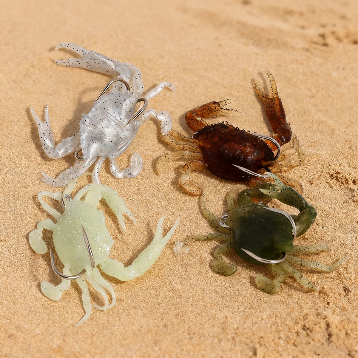 Señuelo de pesca de 2 uds., simulación 3D con anzuelo de cangrejo, 18g, cebo de grouper para pesca en el mar, anzuelo gigan, cebo biomimético