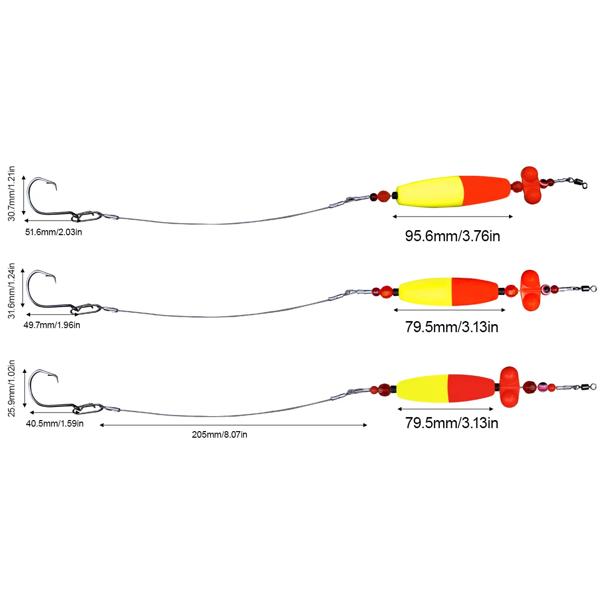 ZYZ Catfish Rigs 1 pieza de aparejos de pesca con 6/0 #   7/0 #   8/0 #   Anzuelos circulares de acero inoxidable y espuma, ideales para juegos de pesca de bagre - imagen 2