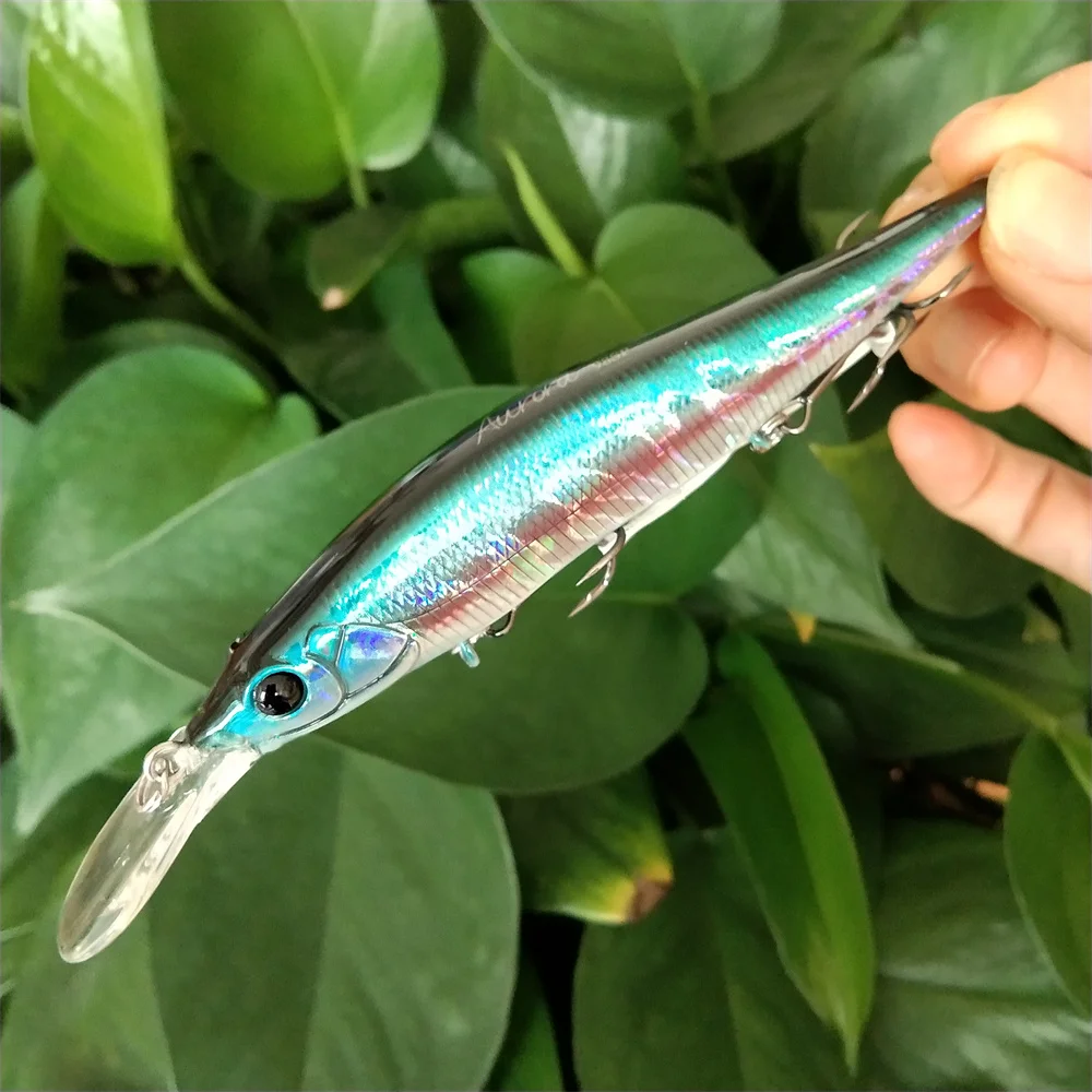 TSURINOYA-señuelo de pesca suspendido, cebo Artificial para pececillos, 98mm, 10g, peso duro de tungsteno de fundición larga, Wobbler, 6 piezas, 98SP - imagen 4