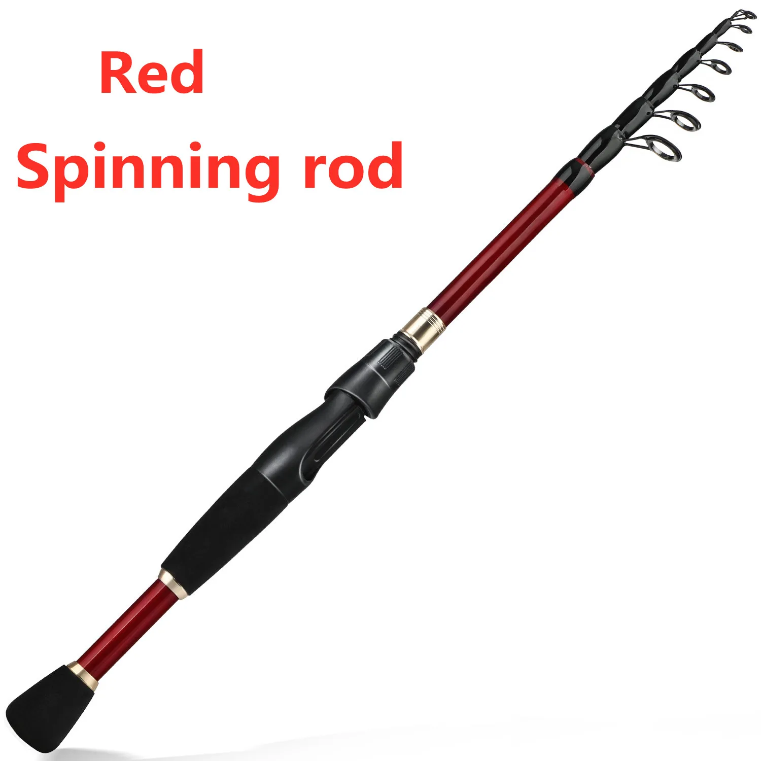 red spinning rod