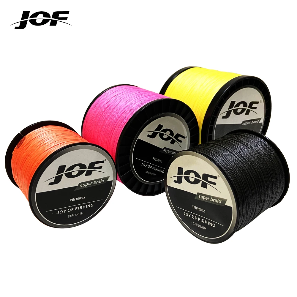 JOF X8 línea de señuelo línea de Pesca trenzada Pesca carpa multifilamento cable de mosca línea de Pe japonesa agua salada 1000M 500M 300M 9,07-45,39kg